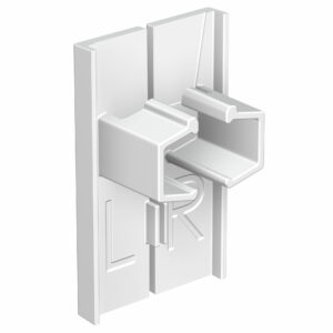 End Cap Info Rail - White L&R